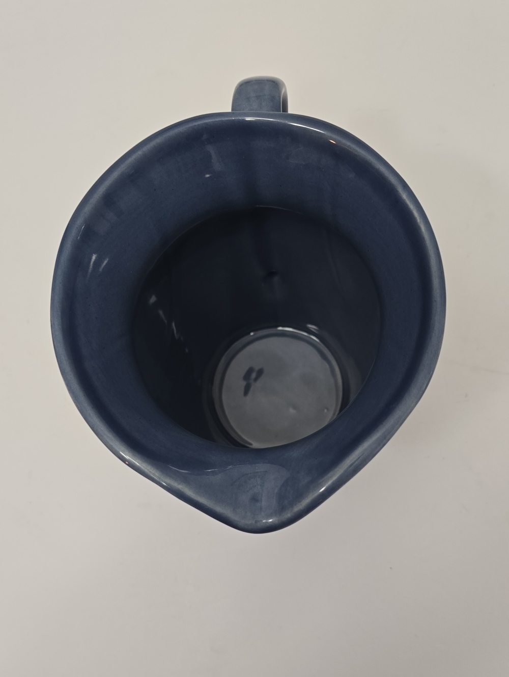 Vintage Pottery Barn Slate Blue Glazed Pitcher Made In Mexico - Picture 5 of 11